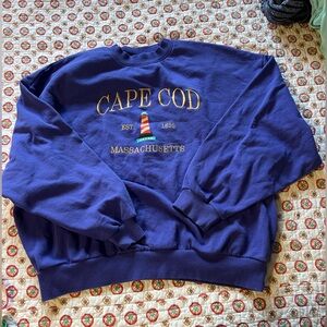 EUC Y2K Cape Cod Massachusetts Crewneck Embroidered Sweater Size Large